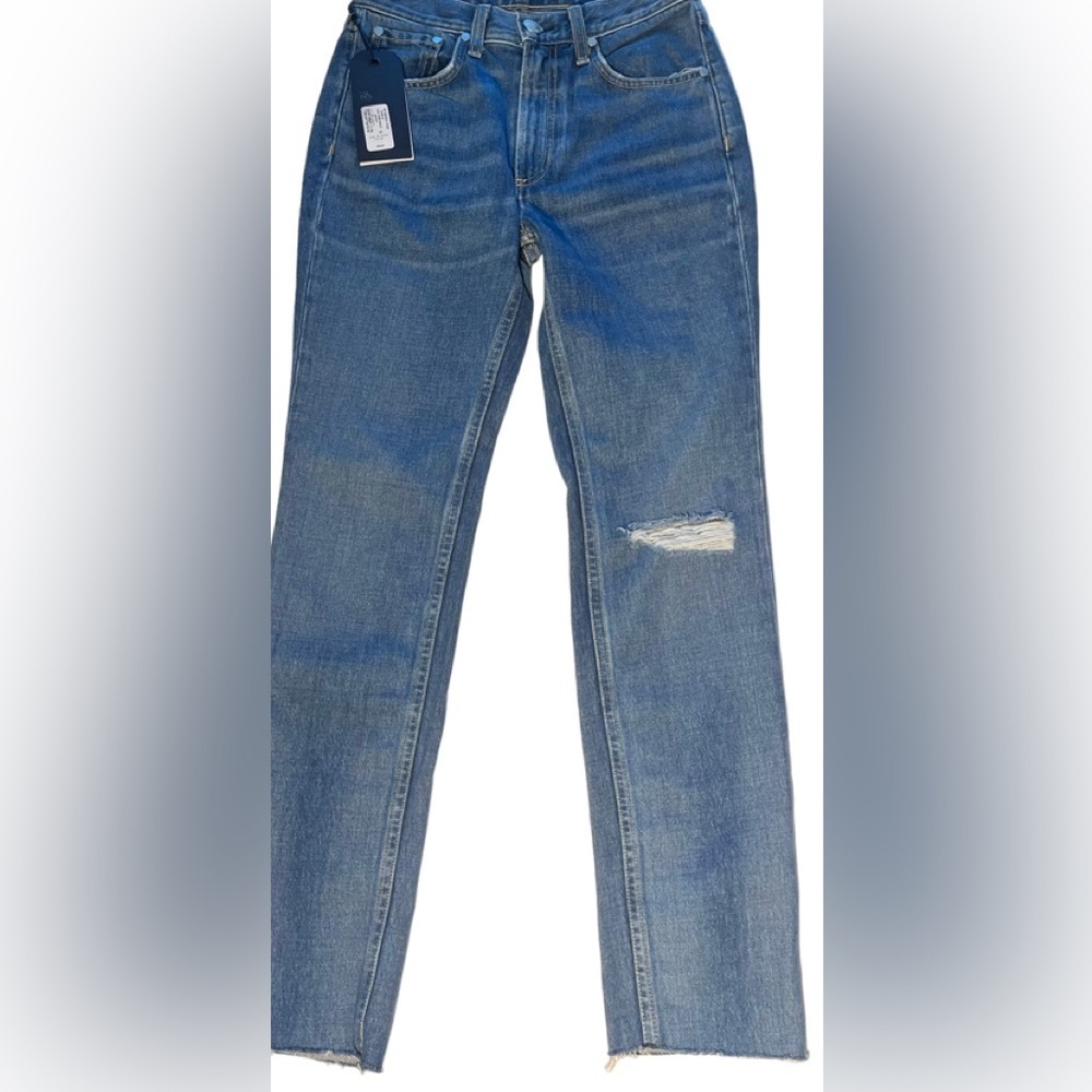 Rag & Bone High Rise Ankle Skinny Jeans Pamela Distressed Size 24 NWT - Picture 4 of 12